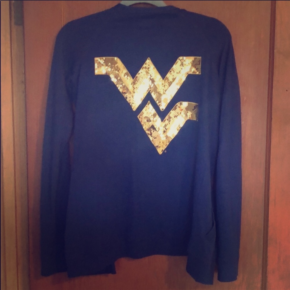 Beautiful Sequined WVU Mountaineers Top